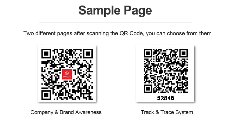 qr code sticker for security authentication and tracking