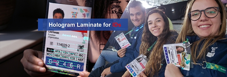 10 mil seal laminating pouches with hologram image for IDs
