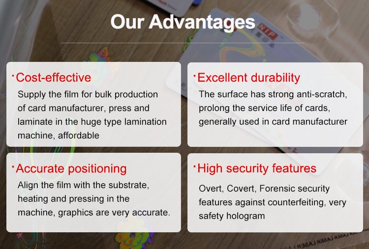 four advantages of using holographic lamination overlay to laminate id cards