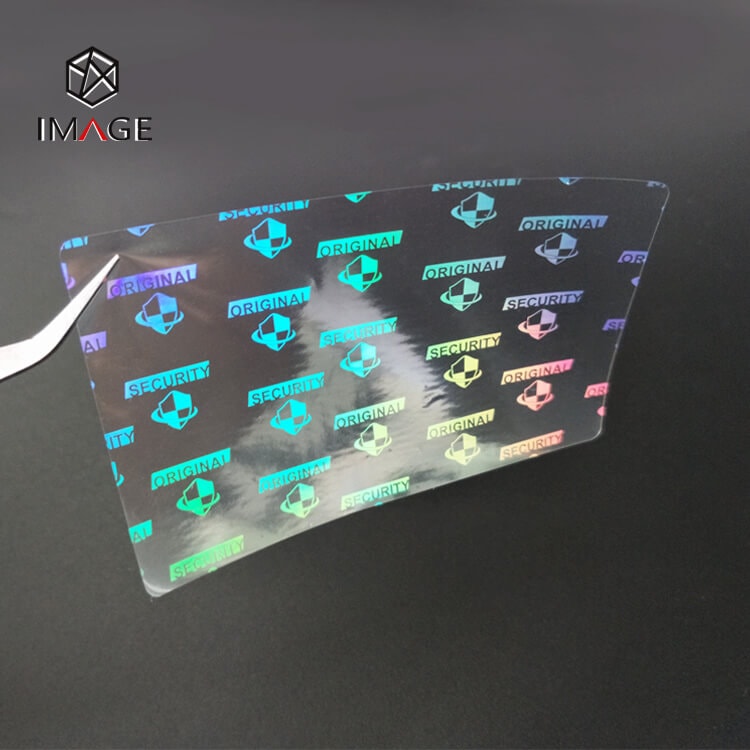 shiny transparent hologram laminate patch with ORIGINAL word