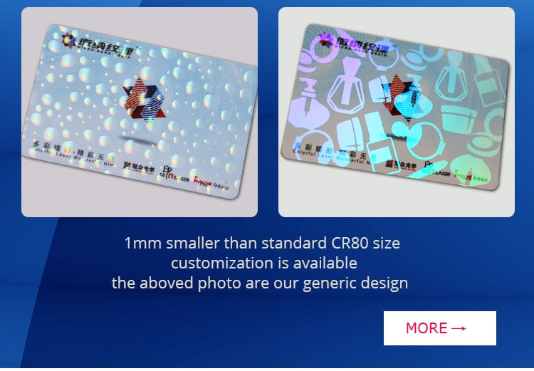 84X52mm id cards with hologram patch overlay