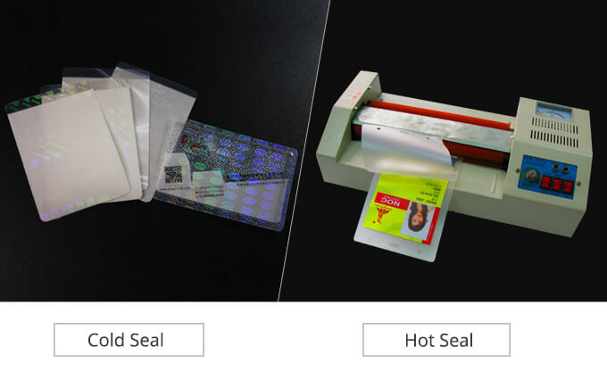 Comparison of cold seal and hot seal laminating pouches