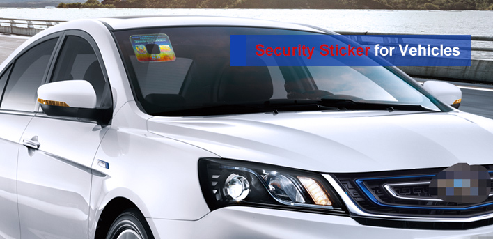 holographic sticker for car window of the vehicle