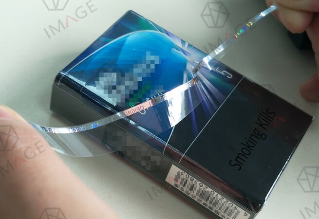 laser packaging tear tape for cigarette box