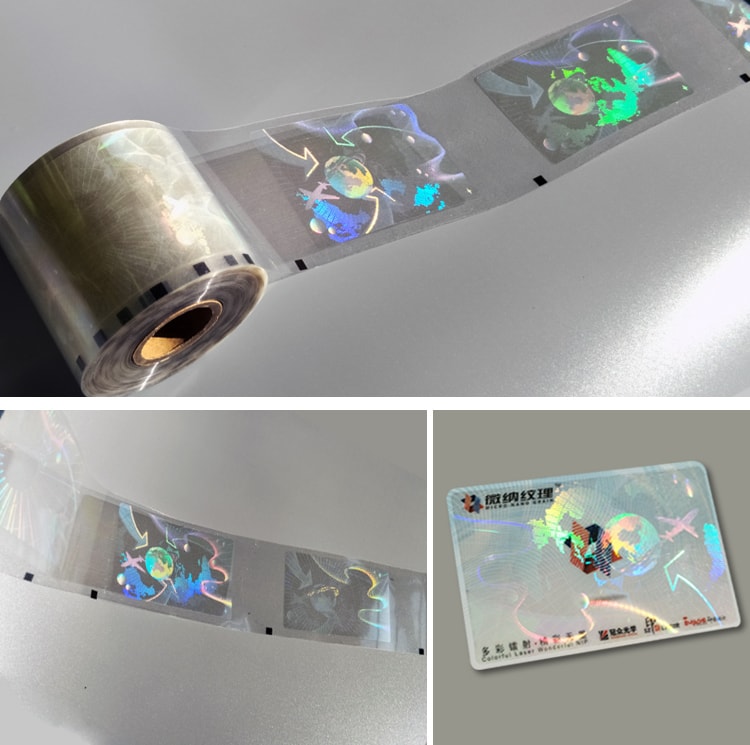 roll form custom hologram patch overlay for id cards