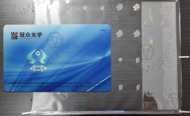 embed holographic overlay into PVC ID Cards