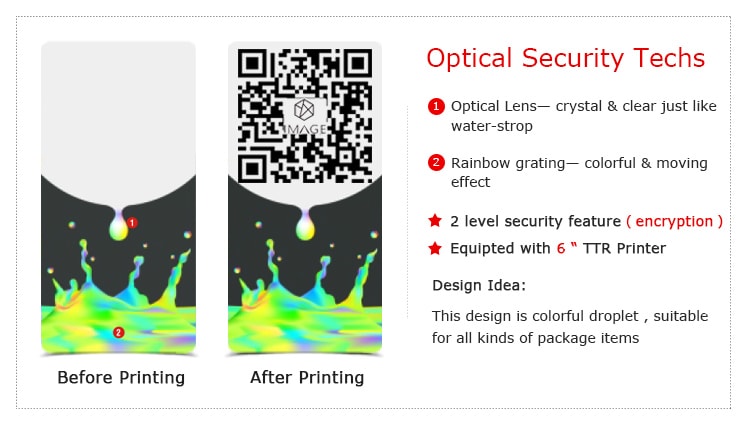 qr code printable hologram sticker for product authentication