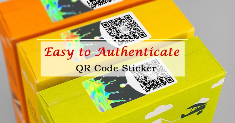 qr code printed authenticity hologram sticker