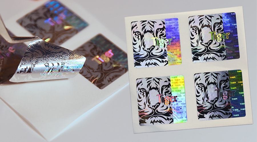 Square Die Cut Holographic Sticker