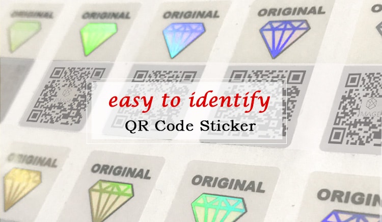 3d diamond image hologram security QR code label