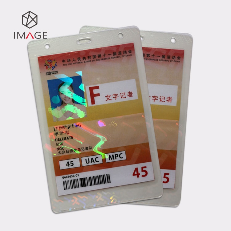 Pre Punched Hologram Laminating Pouches for Hot-sealed ID Badge