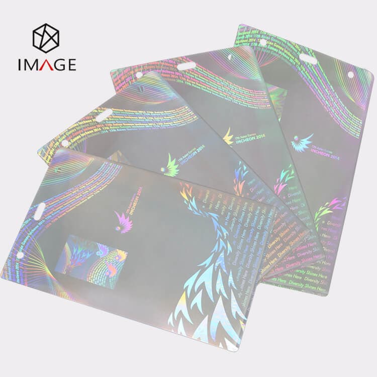 Transparent Hologram Laminated ID Badge Pouches