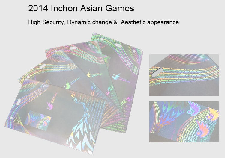 hologram pouches for 2014 inchone asian olympic games