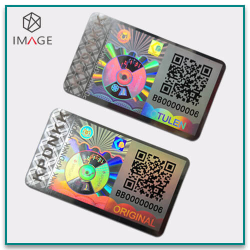 Beautiful QR Code Hologram Stickers with Serials