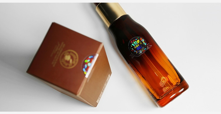 transparent hologram sticker for bottle body and package seal, anti-fake and attractive