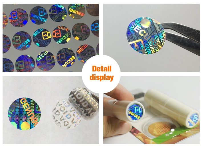 15mm round lens hologram sticker for lip gloss prodcuts