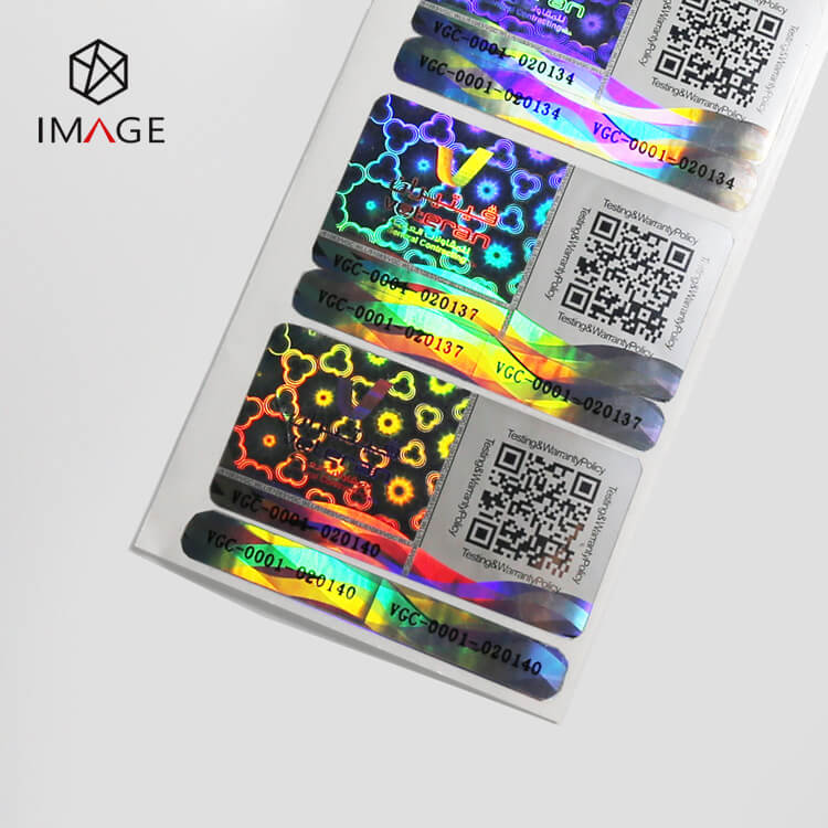 Dynamic Change Serial Number QR Code Hologram Sticker
