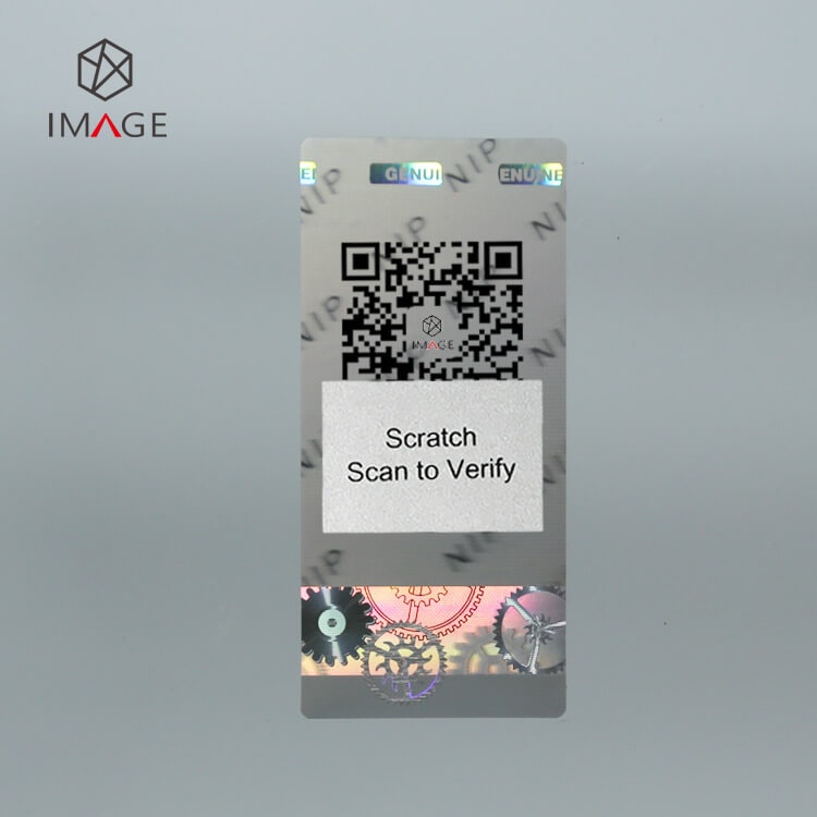 3D hologram security label with scratch code