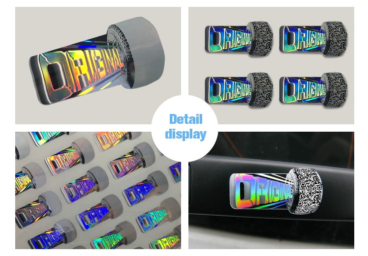 Colorful Hologram Anti Fake Warranty Label for auto spare parts