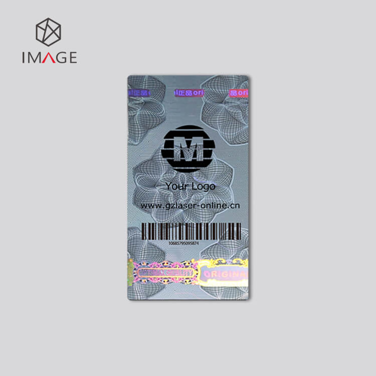 Print logo and barcode on tamper evident security labels