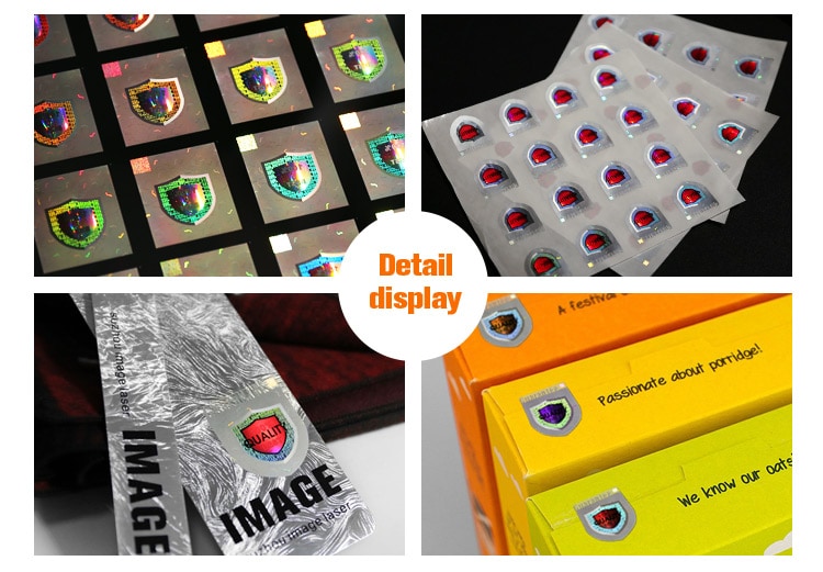 custom size adhesive hologram sticker with optical tech and colorful printing