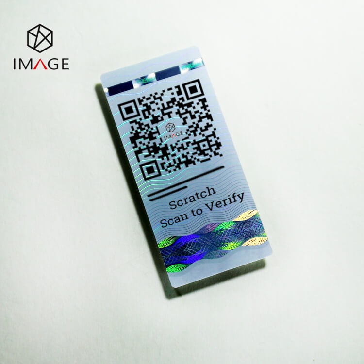 printable hologram label with qr code for verification