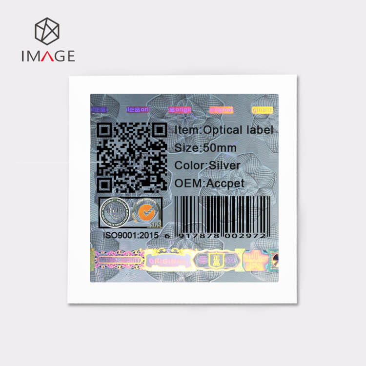 printable holographic stickers with qr codes barcodes and texts