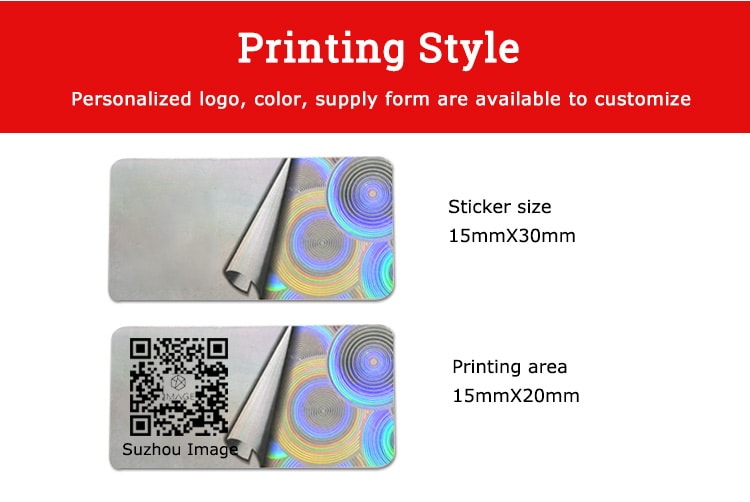 qr code printing adhesive hologram label