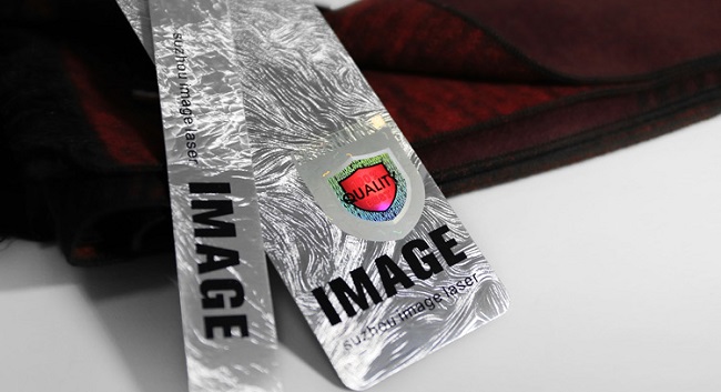 self adhesive hologram sticker for clothing hangtag