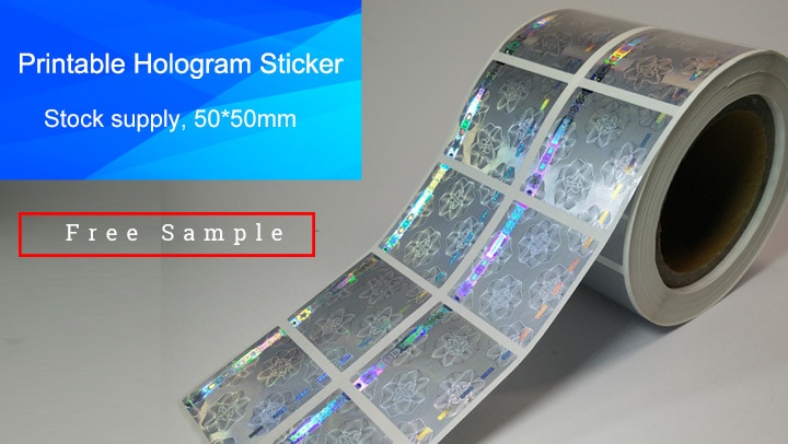 stock design optical printable hologram sticker in roll