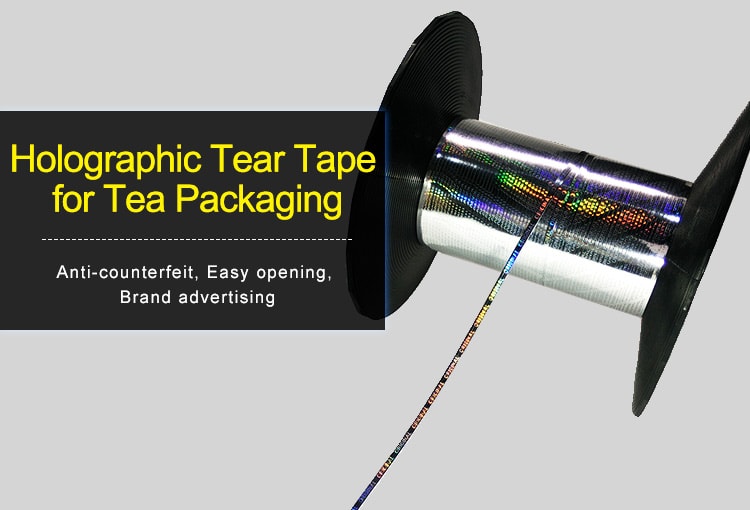 2.5mm Holographic Tear Tape for Tea Packaging