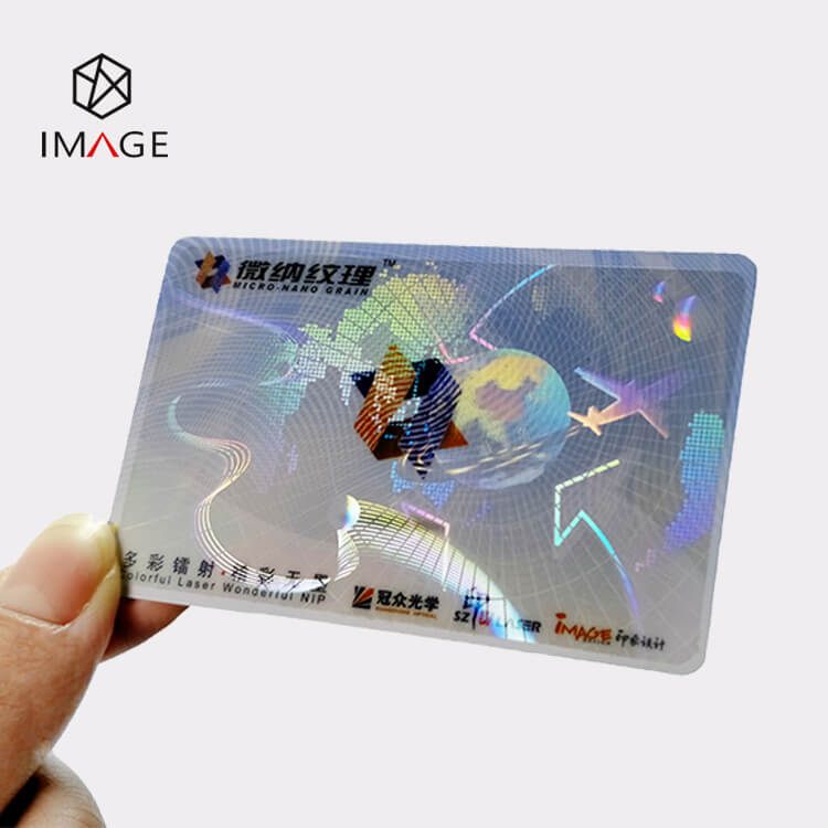 Airplane Earth Self Adhesive Hologram Overlay for Cards