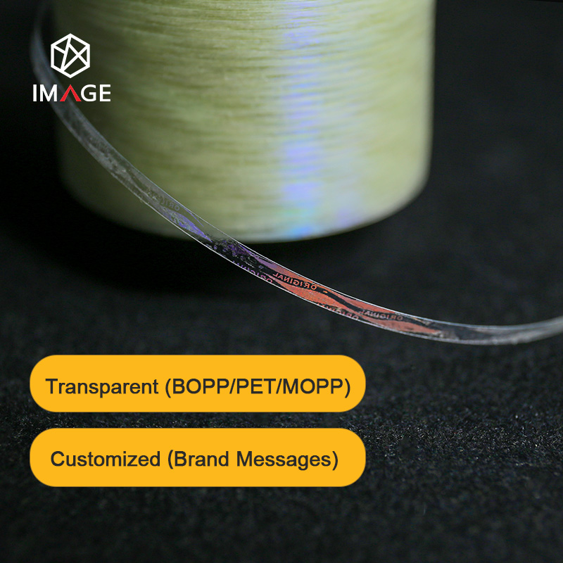 BOPP, PET and MOPP material transparent tear tape