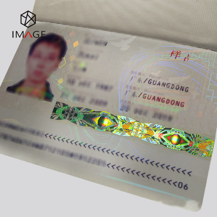 Book Type Hologram Heat Transfer Film for Passports