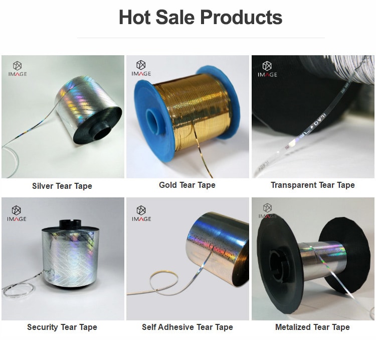 Hologram BOPP PET Packaging Tear Tape