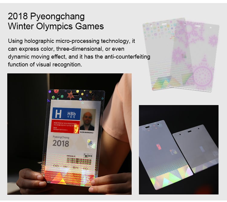 Holographic Heat Seal Laminating Pouches for 2018 Pyeongchang Winter Olympic Games