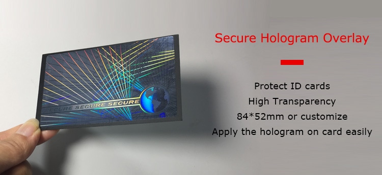 Secure Pattern Hologram Overlay, Protect Your Cards