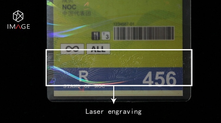 custom hologram hot laminate pouch with laser engraving