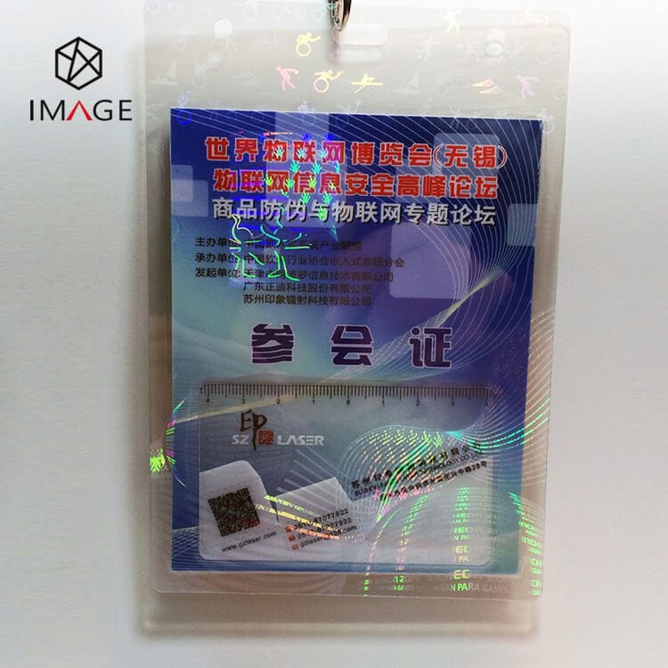 hanging type hologram hot laminating security pouches