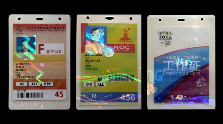hologram laminating pouch film, used to laminate sports event ids