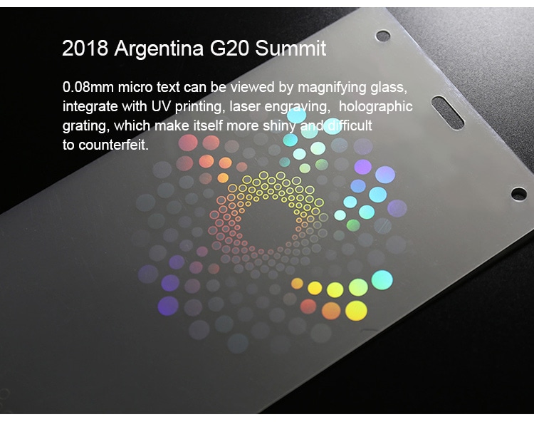 holographic lamination pouch for Argentina G20