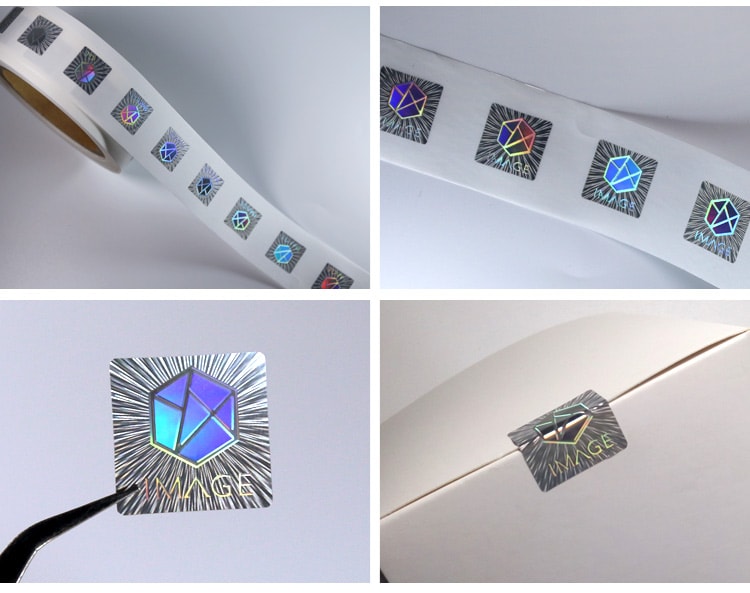 reel format 3d relief hologram sticker for seal