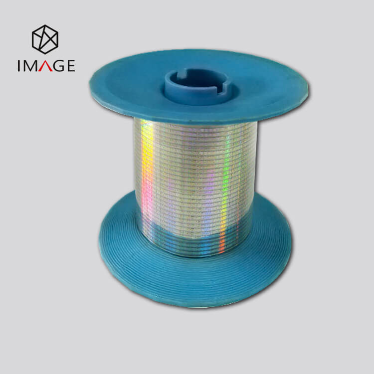 roll form sticky PET holo tear tape