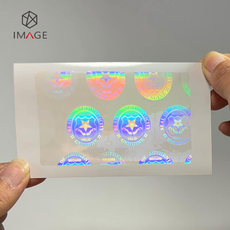 transparent color SECURE and Key id hologram overlay
