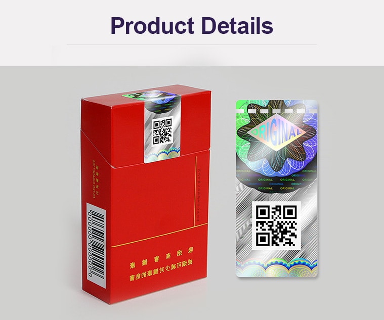 Original hologram tobacco duty stamp
