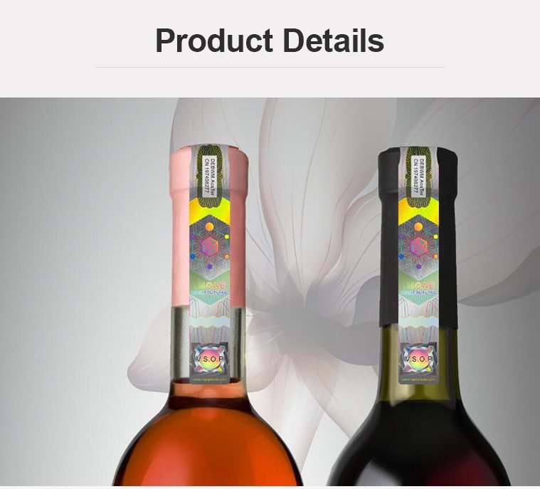 hologram excise stamp, seals for liquor bottle