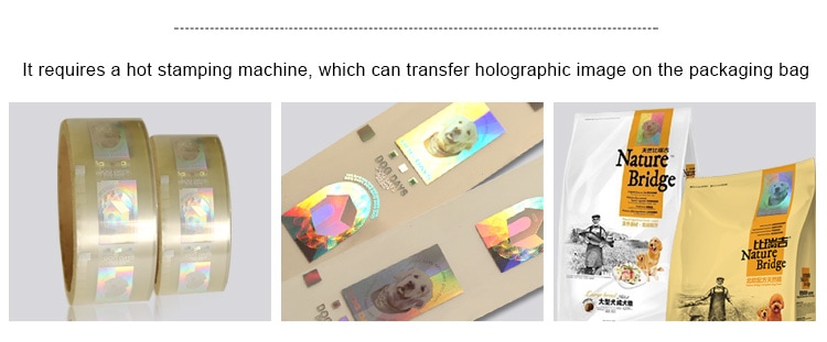 hologram foil sticker for packaging bag
