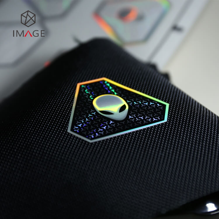 hologram hot stamping sticker in fabric material