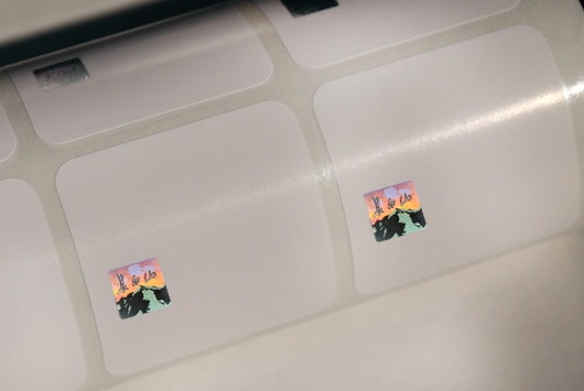square shape hot stamping hologram for paper label