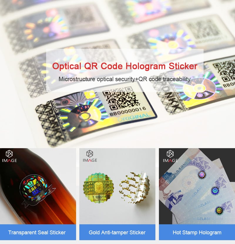 NIP (no ink printing) optical hologram sticker